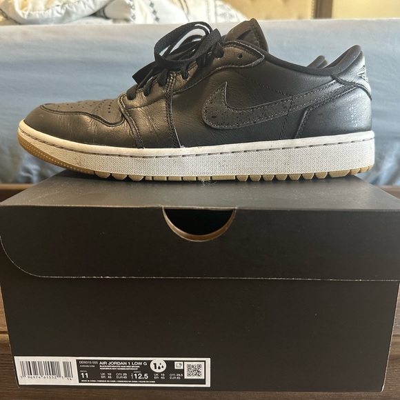 Nike Other - Nike Air Jordan 1‎ Low Black and White Golf Sneakers